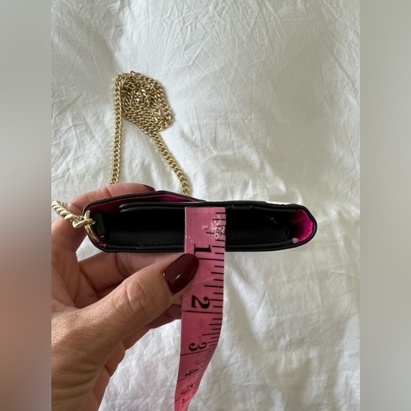 Trina Turk | Cell Phone Crossbody Chain Bag Clutch | Black White - Picture 6 of 10